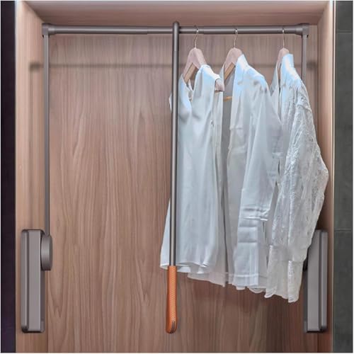 Kleiderlift für Schrank,Kleiderlift für Garderoben Herunterziehbare Kleiderstange, anhebbarer Kleiderbügel mit Doppelpuffer Kleiderlift für Schrank,Kleiderlift für Garderoben Herunterziehbare Kleiderstange, anhebbarer Kleiderbügel mit Doppelpuffer von KEuLen