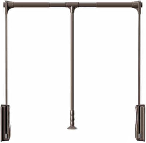 Kleiderlift für Schrank,Kleiderlift für Garderoben Herunterziehbare Kleiderstange, einziehbarer Kleiderbügel for Kleiderschrank und Aufbewahrung(Brown,550-700mm) von KEuLen