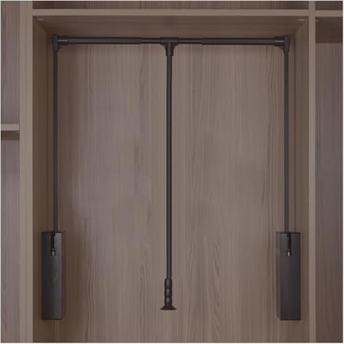 Kleiderlift für Schrank,Kleiderlift für Garderoben Herunterziehbare Kleiderstange, einziehbarer Kleiderbügel zur Aufbewahrung von Kleidung im Kleiderschrank und Schrank(660-890mm) von KEuLen