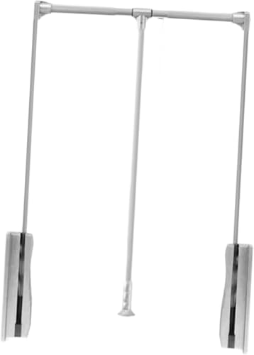 Kleiderlift für Schrank,Kleiderlift für Garderoben Herunterziehbare Kleiderstange, einziehbarer Kleiderbügel zur Aufbewahrung von Kleidung im Kleiderschrank und Schrank(Silver,700-930mm) von KEuLen