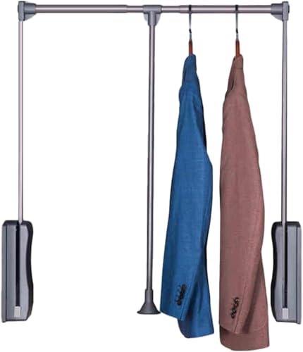 Kleiderlift für Schrank,Kleiderlift für Garderoben Herunterziehbare Kleiderstange, verstellbare Kleiderstange for den Kleiderschrank-Organizer, zur Aufbewahrung im Kleiderschrank(670-900mm) von KEuLen