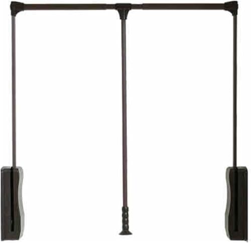 Kleiderlift für Schrank,Kleiderlift für Garderoben Herunterziehbare Kleiderstange, verstellbare seitlich montierte Kleiderstange, for Kleiderschrank und Aufbewahrung(Brown,510-660mm) von KEuLen