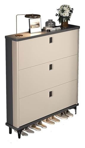 Schuhschrank, Schuhkipper, Schuhregalschrank mit 3 Klappschubladen, Schuhaufbewahrung aus Holz for Wohnzimmer, Flur und kleine Räume Schuhschrank, Schuhkipper, Schuhregalschrank mit 3 Klappschubladen, Schuhaufbewahrung aus Holz for Wohnzimmer, Flur und kleine Räume von KEuLen