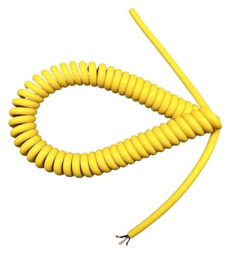 Teleskop-Draht-Spiralkabel, 5 Adern Teleskop-Federkabel Federdrahtkabel Spiralverlängerung(Stretch 2 Meter) von KEuLen