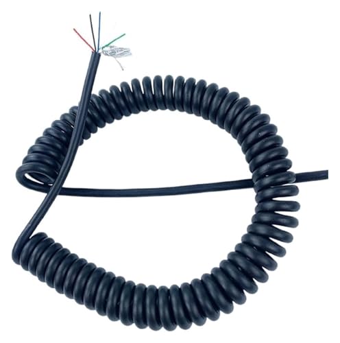 Teleskop-Draht-Spiralkabel, 5-adriger Spiral-Teleskopdraht, 0,15 mm Federdraht-Spiralverlängerung(Stretch 6 meter) von KEuLen