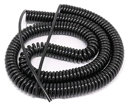 Teleskop-Draht-Spiralkabel, Teleskop-Netzkabel, Federkabel, Spiralverlängerung(5 Meter Straight Length) von KEuLen