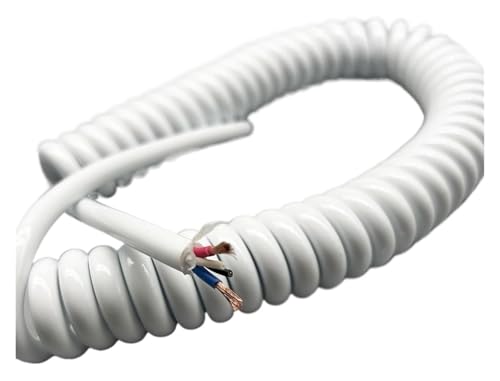 Teleskop-Draht-Spiralkabel, Teleskopdraht, reines Kupfer, skalierbares Netzkabel, Spiralfederdraht(Stretch 10 meter) von KEuLen