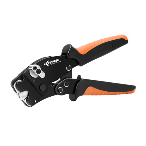 KF CPTEC Selbsteinstellende Aderendhülsenzange 0.08-16mm², Vierkant Crimpzange für Aderendhülsen AWG 30-5,Draht-Crimpwerkzeug für Endhülsen von KF CPTEC