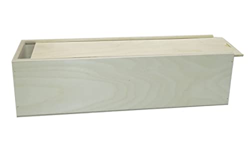 Geschenkbox Holz - Aufbewahrungsbox für Geschenke - ideale Geschenkbox - Holzkiste mit Deckel - Holzbox aus Birkensperrholz - Werkzeugkiste - Weinkiste (341 x 86 x 86 mm) von KF-Holz