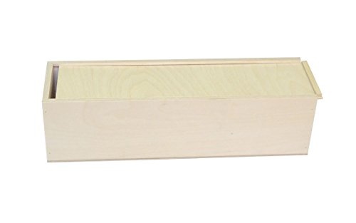 Geschenkbox Holz - Aufbewahrungsbox für Geschenke - ideale Geschenkbox - Holzkiste mit Deckel - Holzbox aus Birkensperrholz - Werkzeugkiste - Weinkiste (360 x 90 x 90 mm) von KF-Holz
