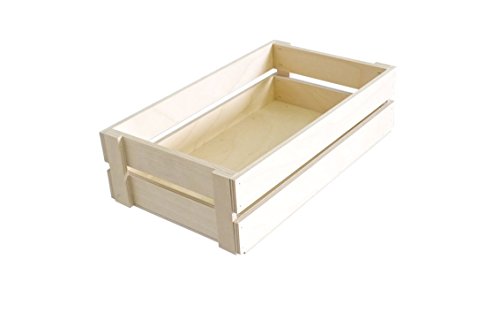 Obstkiste Holz - Aufbewahrungsbox für Geschenke - ideale Geschenkbox - Holzkiste aus Birkensperrholz - Holzbox für Obst - 255 x 150 x 75 mm von KF-Holz