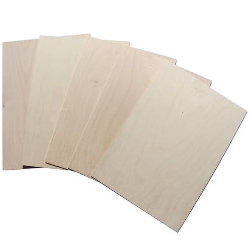 Sperrholzplatten Birke - A4 | 297 x 210 x 3 (+-0,5) mm - hochwertige Multiplex Platte - Holz zum Basteln - Holzplatten für Bastelarbeiten - Holzzuschnitte - 10 Stück von KF-Holz