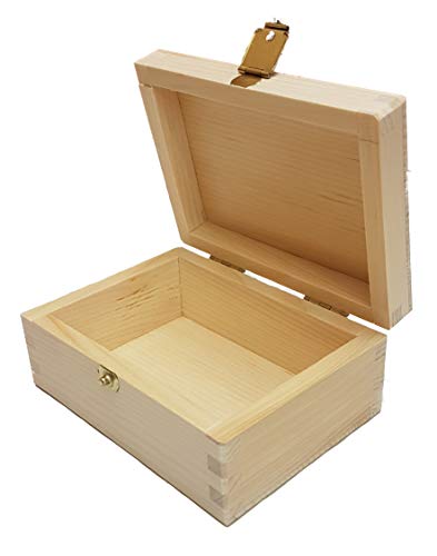 Zirbenschatulle Holz - ideale Geschenkbox - edle Zirbenholz Kiste - Aufbewahrungsbox für Geschenke - Holzkiste mit Klappdeckel - Holzbox aus Naturholz - 95 x 65 x 40 mm von KF-Holz