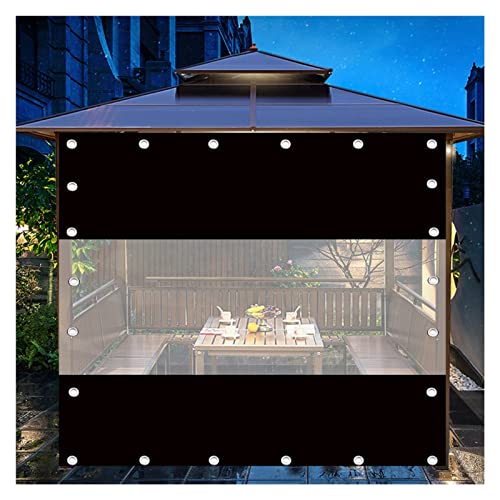 KFDDO Außenvorhang Mit Ösen，0,5mm PVC-Planenplatte Heavy Duty Wasserdicht for Pergola, Veranda, Pavillon, Garten，Anpassbar(1.9x2.2m/6.23x7.22ft) von KFDDO