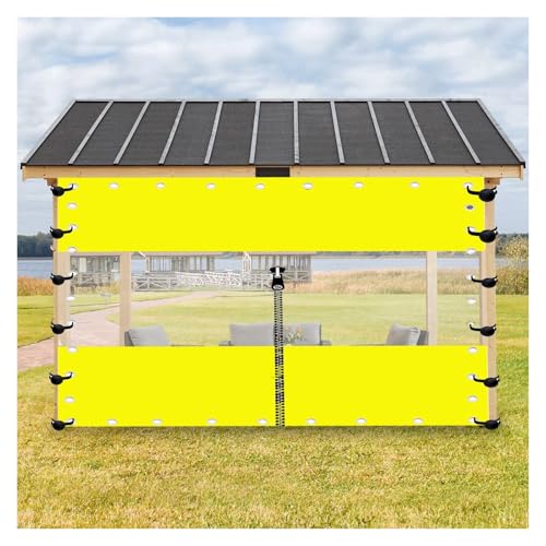 KFDDO Clear Tarpaulin Waterproof Terrace Windshield，Outdoor Porch Curtain 0.5mm PVC Pergola Curtains with Eyelets(1.9x2.2m/6.23x7.22ft) von KFDDO