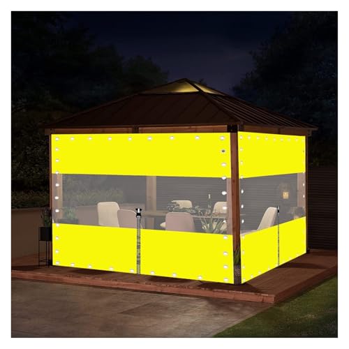 KFDDO Clear Tarpaulin Waterproof Terrace Windshield，Outdoor Porch Curtain 0.5mm PVC Pergola Curtains with Eyelets(1x2.2m/3.28x7.22ft) von KFDDO