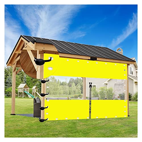 KFDDO Clear Tarpaulin Waterproof Terrace Windshield，Outdoor Porch Curtain 0.5mm PVC Pergola Curtains with Eyelets(2.1x2.2m/6.89x7.22ft) von KFDDO