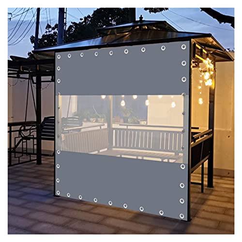 Verandavorhang Im Freien Terrasse Windschutz Klare Plane Mit Grommet, Anpassbar(1.8x2.2m/5.9x7.22ft) von KFDDO