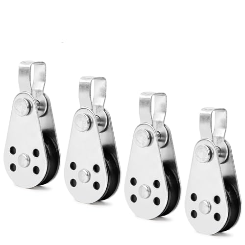 Umlenkrollen Für Seile, 4 Stück Seilrolle Umlenkrolle, Seilblock Rolle Seile Von 2mm Bis 8 Mm Riemenscheibe Roller Für Seile Stahlseil von KFDDRN