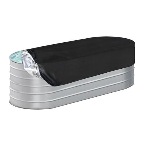 KFDZSW Oval Stock Tank Pool Abdeckung | 420D Oxford Wasserdicht Staubdicht Uv Schutz Pool Abdeckung | Poolabdeckung Oval Für Oberirdische Pools (6FT) von KFDZSW