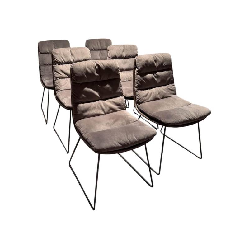 6er Set Stuhl Arva Leder Dakota 6006 Grey Drahtkufengestell Metall Eisenblank Gr... 6er Set Stuhl Arva Leder Dakota 6006 Grey Drahtkufengestell Metall Eisenblank Gr... von KFF
