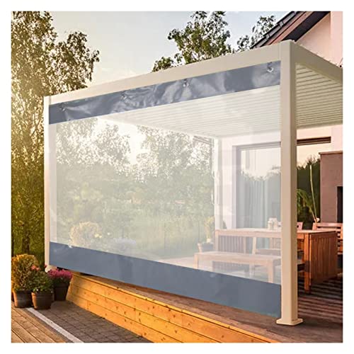 KFGDFD Seitenwand für Terrassenüberdachung Planenvorhang Terrassenvorhang Transparent Plane Transparent mit Ösen Werkstattvorhang 0,5 mm, Kann Angepasst (Size : 5.6x2.5m) von KFGDFD
