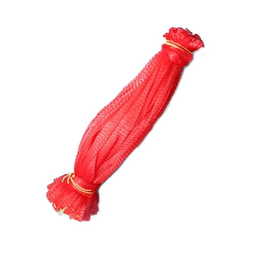 KFGISD, 10 Stück Obst- und Gemüseverpackungsnetz, for Gartenwachstumsnetzbeutel, gewebter Nylonnetzbeutel, umweltfreundlicher Verpackungsorganisator,Schaumstoff-Netzhüllen(Red,40cm) von KFGISD