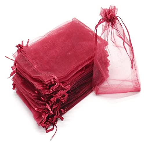 KFGISD, 100 Stück Erdbeer-Trauben-Obst-Anbaubeutel, Netzgewebe, Gemüsepflanzenschutzbeutel, for Gartengeräte, Pflanzengartenbedarf,Schaumstoff-Netzhüllen(Claret,17x23cm (100 Pcs)) von KFGISD