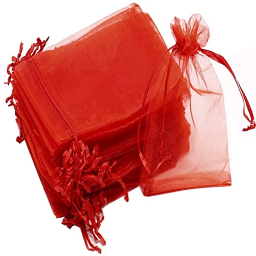 KFGISD, 100 Stück Erdbeer-Trauben-Obst-Anbaubeutel, Netzgewebe, Gemüsepflanzenschutzbeutel, for Gartengeräte, Pflanzengartenbedarf,Schaumstoff-Netzhüllen(Red,20x30cm (100 Pcs)) von KFGISD