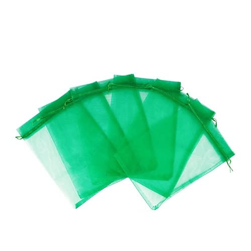 KFGISD, 100PCS Traubenschutzbeutel, for Gartennetzbeutel, landwirtschaftliche Obstgartennetze, Obst- und Gemüsebeutel,Schaumstoff-Netzhüllen(Fruit Green,10 x 15 cm(100PCS)) von KFGISD