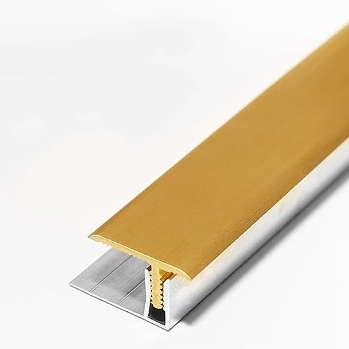 KFGISD, 2,5 cm / 1 Zoll breiter Türspalt-Verbindungsstreifen, Holzboden-Dekornahtabdeckung for Türöffnungen,Messing-Bodenübergangsleiste(B) von KFGISD