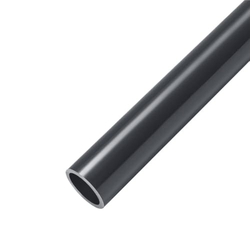 KFGISD, 2 Stück 0,5 m UPVC-Rohr, transparent, blau, 9 Farben, Acrylrohr for Aquarien, Bewässerung von Gärten, Pflanzrahmenbeschläge,Transparente Acrylrohre(Graphite Gray,20MM*0.5M) von KFGISD