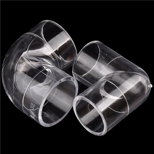 KFGISD, 2 Stück durchsichtige Rohrverbindung for Armaturen Aquarium Fisch Tank Garten Wasserrohrverbinder Acryl 90 ° Ellenbogen transparentes Rohr,Transparente Acrylrohre(40mm) von KFGISD