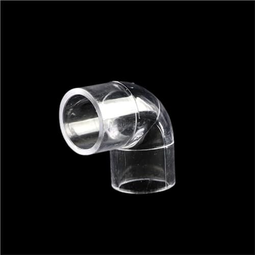 KFGISD, 2 Stück transparente 90-Grad-Winkelverbinder aus Acryl, L-förmiges Winkelstück aus Acryl, Wasserrohrverbinder for Aquarien und Gärten,Transparente Acrylrohre(20mm) von KFGISD