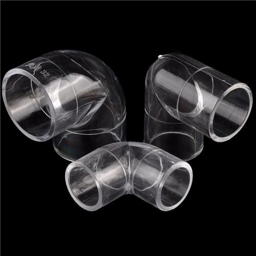 KFGISD, 5 Stück Aquarium-Wasserrohrverbinder for den Garten, transparente Rohrverbindungsstücke, Acryl-90°-Winkelstück, transparentes Rohr,Transparente Acrylrohre(20mm) von KFGISD