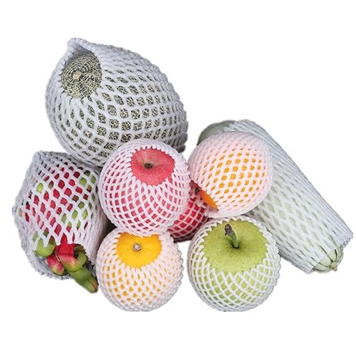 KFGISD, 50 Stück Schaumstoff-Netzhüllentaschen, for stoßfesten Schutz, Transportverpackung, Gemüse, Obst, dicke Netztasche,Schaumstoff-Netzhüllen(17X7CM) von KFGISD