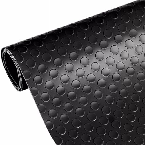 KFGISD, 60 cm 2 m 3 m 4 m 5 m 6 m große Bodenrolle for unter Autoräder, wasserdichte Werkstattboden-Läufermatte,Gummibodenmatten für Garagen(Black,1.2x6m/3.9x19.7ft) von KFGISD