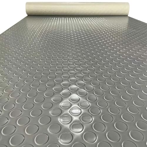 KFGISD, 60 cm 2 m 3 m 4 m 5 m 6 m große Bodenrolle for unter Autoräder, wasserdichte Werkstattboden-Läufermatte,Gummibodenmatten für Garagen(Grey,1.2x2.5m/3.9x8.2ft) von KFGISD