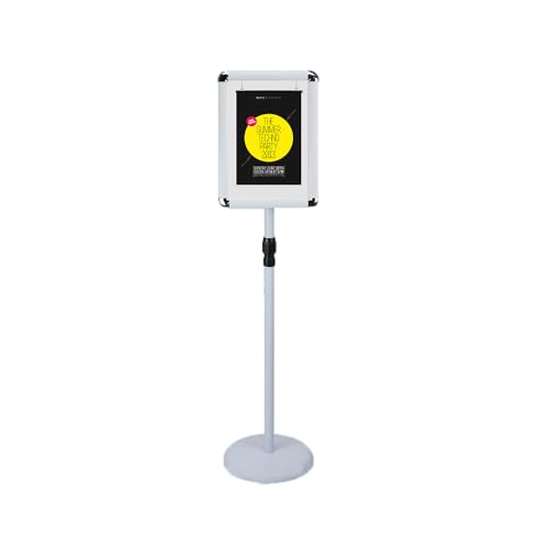 KFGISD, A4/A3/A2 Aluminium-Menüständer Bodendisplayständer Schnell austauschbare Poster/Anzeigen Menüs 9,45 * 12,87 Zoll schwarz,Poster-Display-Ständer(White,9.45 * 12.87inch) von KFGISD