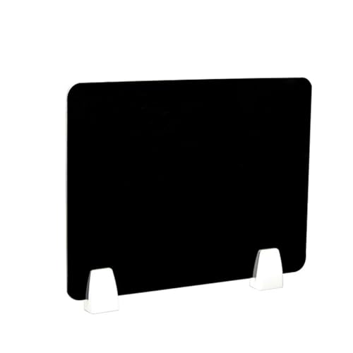 KFGISD, Acryl-Büro-Desktop-Partitionsbildschirm, Niesschutz-Schutzbildschirme, Bildschirm for Klassenzimmer-Bibliotheks-Raum-Tabelle,Schreibtisch-Trennwände(Black,30cm*50cm with Clip) von KFGISD