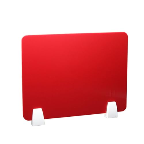 KFGISD, Acryl-Büro-Desktop-Partitionsbildschirm, Niesschutz-Schutzbildschirme, Bildschirm for Klassenzimmer-Bibliotheks-Raum-Tabelle,Schreibtisch-Trennwände(Red,30cm*40cm with Clip) von KFGISD