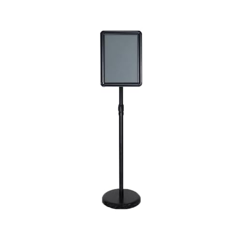 KFGISD, Aluminium-Menüständer, Bodendisplayständer, schnell austauschbare Poster, Anzeigen, Verkaufsmenüs, 12,87 x 17,72 Zoll, Schwarz,Poster-Display-Ständer(Black,9.45 * 12.87inch) von KFGISD