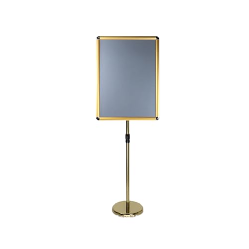 KFGISD, Aluminium-Menüständer, Bodendisplayständer, schnell austauschbare Poster, Anzeigen, Verkaufsmenüs, 12,87 x 17,72 Zoll, Schwarz,Poster-Display-Ständer(Golden,17.72 * 24.57inch) von KFGISD