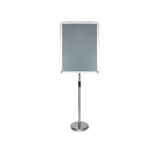 KFGISD, Aluminium-Menüständer, Bodendisplayständer, schnell austauschbare Poster, Anzeigen, Verkaufsmenüs, 12,87 x 17,72 Zoll, Schwarz,Poster-Display-Ständer(Silver,17.72 * 24.57inch) von KFGISD