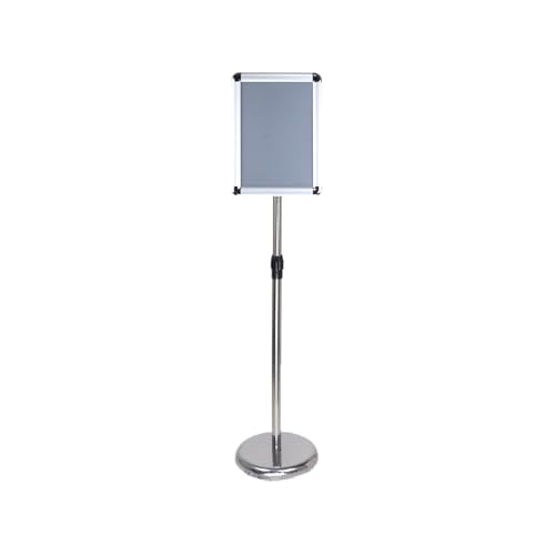 KFGISD, Aluminium-Menüständer, Bodendisplayständer, schnell austauschbare Poster, Anzeigen, Verkaufsmenüs, 12,87 x 17,72 Zoll, Schwarz,Poster-Display-Ständer(White,9.45 * 12.87inch) von KFGISD
