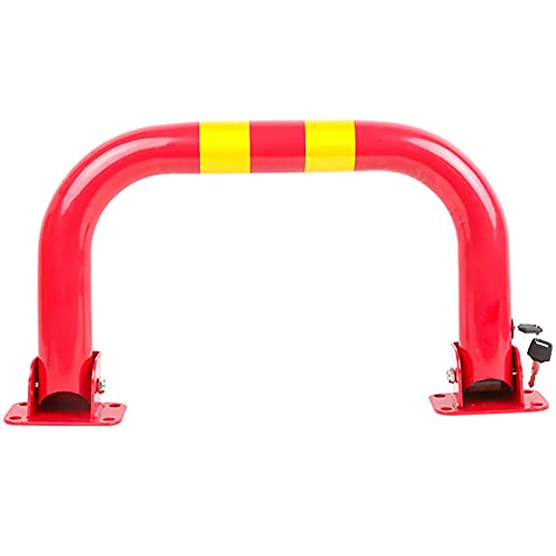 KFGISD, Auto Parkplatz Schloss Poller U Form Faltbare Auffahrt Poller Post Pole Garage,Parkhaus-Schlösser(Red,33x60cm) von KFGISD