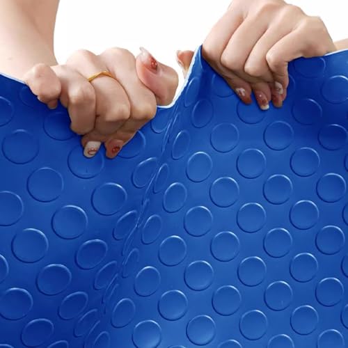 KFGISD, Bodenschutzmatte aus Gummimattenrolle, Rutschfester Bodenläufer mit Münzmuster, wasserdichter Garagenbodenbelag,Gummibodenmatten für Garagen(0.8x0.8m/2.6x2.6ft) von KFGISD
