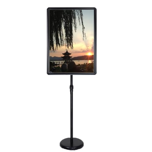 KFGISD, Bodenstehender Schilderständer mit Sockel, geeignet for kommerzielle Einzelhandelsveranstaltungen, 360°-Anzeige, 17,72 x 24,57 Zoll, schwarz,Poster-Display-Ständer(Black,17.72 * 24.57inch) von KFGISD
