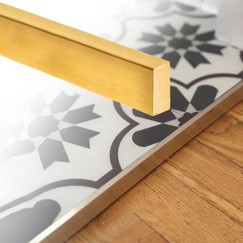 KFGISD, Dekorative, extra schmale Wandleistenverkleidung, Schutzprofil for Bodenschwellen im Wohnzimmer,Messing-Bodenübergangsleiste(1.3m(4.3ft)) von KFGISD