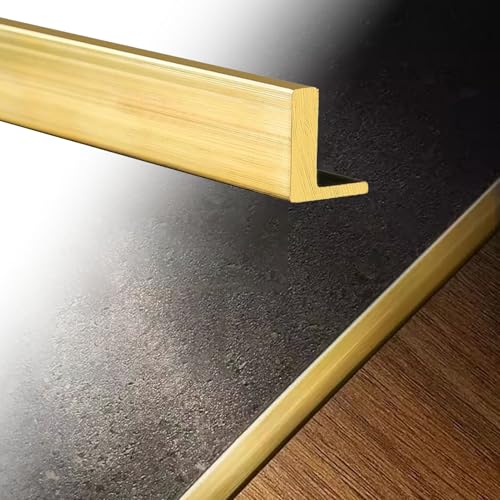 KFGISD, Extra schmale Treppenkantenschutzabdeckung in L-Form, solide Schrankränder, Formnaht-Dekorleisten,Messing-Bodenübergangsleiste(3mmx10mmx10mm(1/8" x3/8" x3/8")) von KFGISD